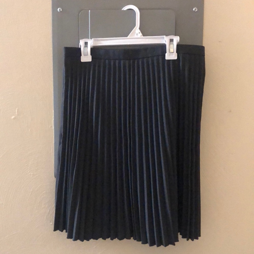 Loft Outlet Charcoal Pleated Skirt